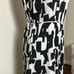 MILLY Melina Pleater Midi Dress Black & White High Neck Structured Size 10