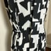 MILLY Melina Pleater Midi Dress Black & White High Neck Structured Size 10