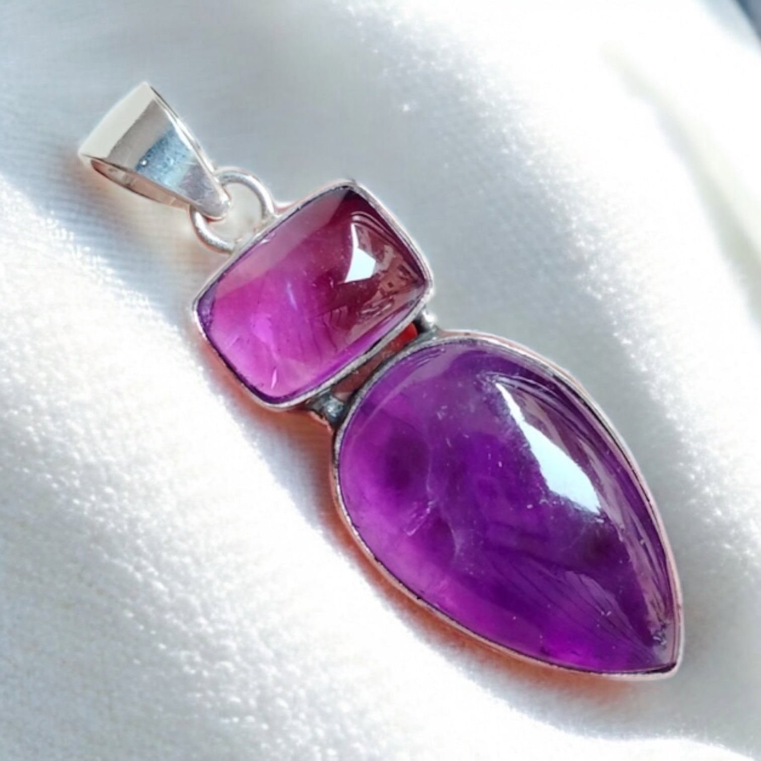 Amethyst Solid 925 Sterling Silver Pendant