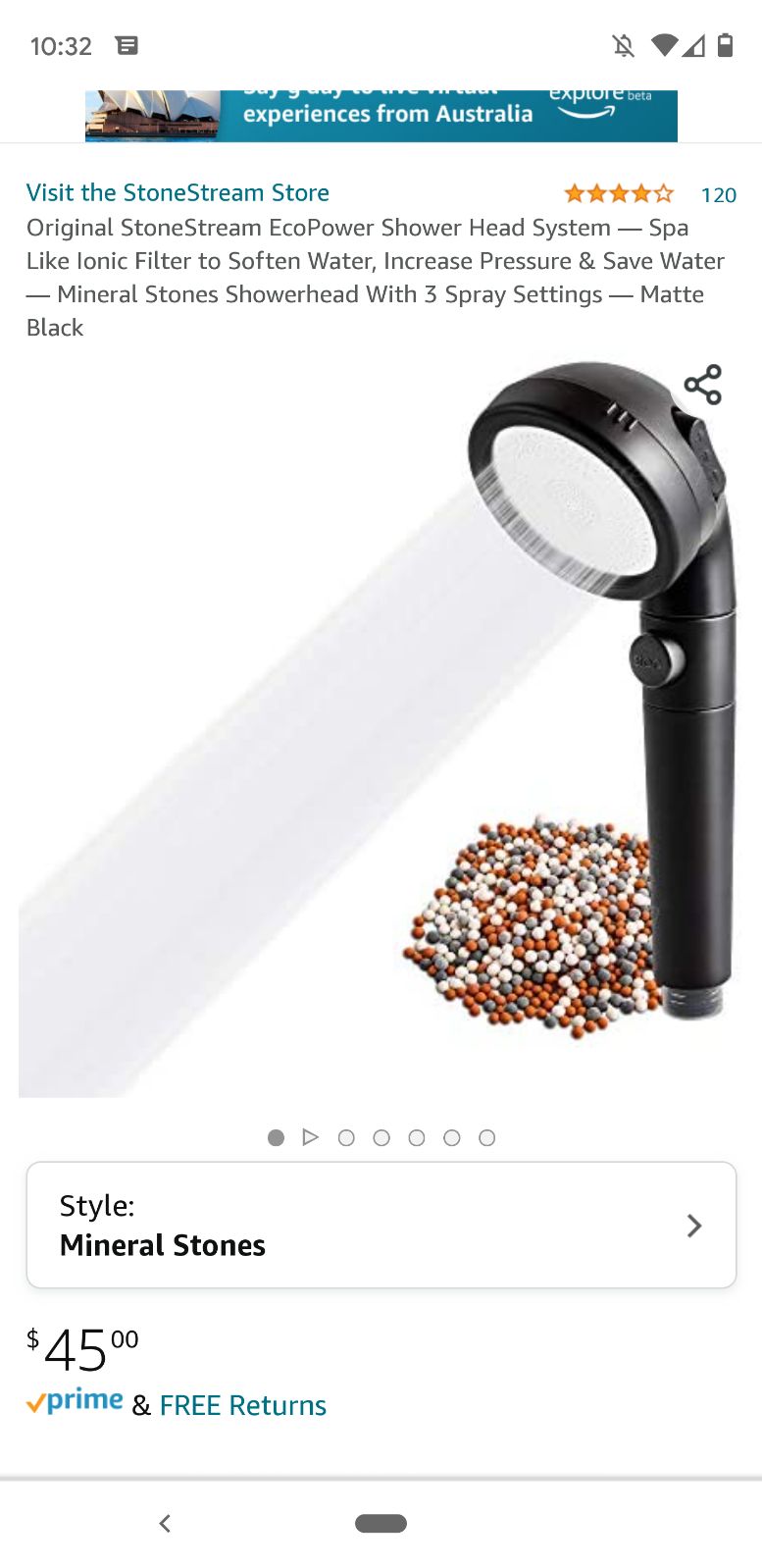 StoneStream EcoPower showerhead system