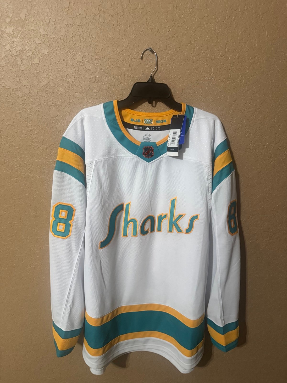 Adidas NHL San Jose Sharks “Brent Burns” Reverse Retro Authentic Jersey (sz. 54)