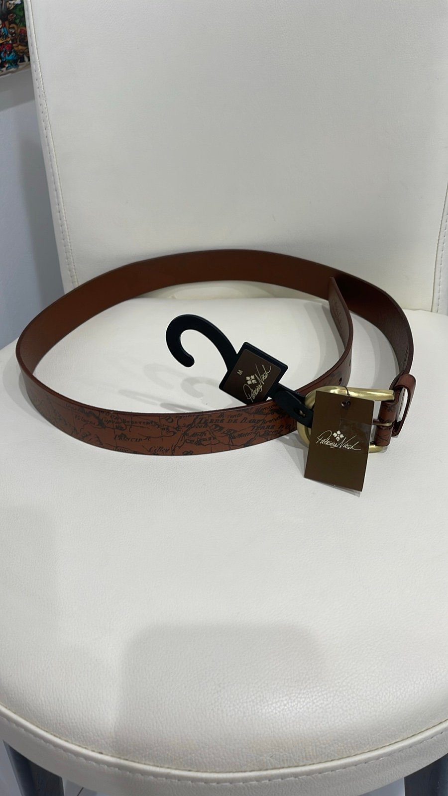 Patricia Nash Brown & Gold Leather Belt
