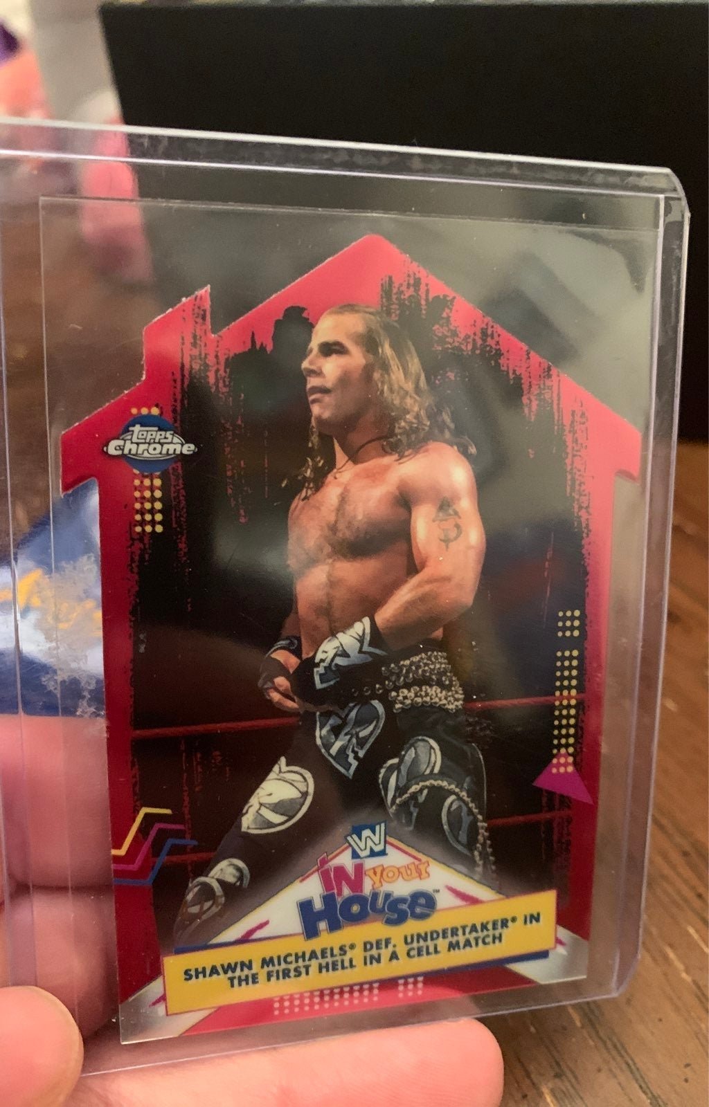 Topps chrome wwe in your house shawn michaels 4/5