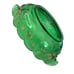 EAPG Oblong Bowl Paneled Dogwood Green and Gold Circa 1905 Vintage