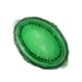 EAPG Oblong Bowl Paneled Dogwood Green and Gold Circa 1905 Vintage