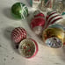Vtg Lot Of 15 S Blown Glass Double Indent DAISIE TEARDROP + Christmas Ornament