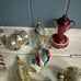 Vtg Lot Of 15 S Blown Glass Double Indent DAISIE TEARDROP + Christmas Ornament