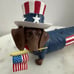 Westland Dachshund “Long May It Wave” USA Patriotic Figurine “ Uncle Sam”