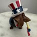 Westland Dachshund “Long May It Wave” USA Patriotic Figurine “ Uncle Sam”