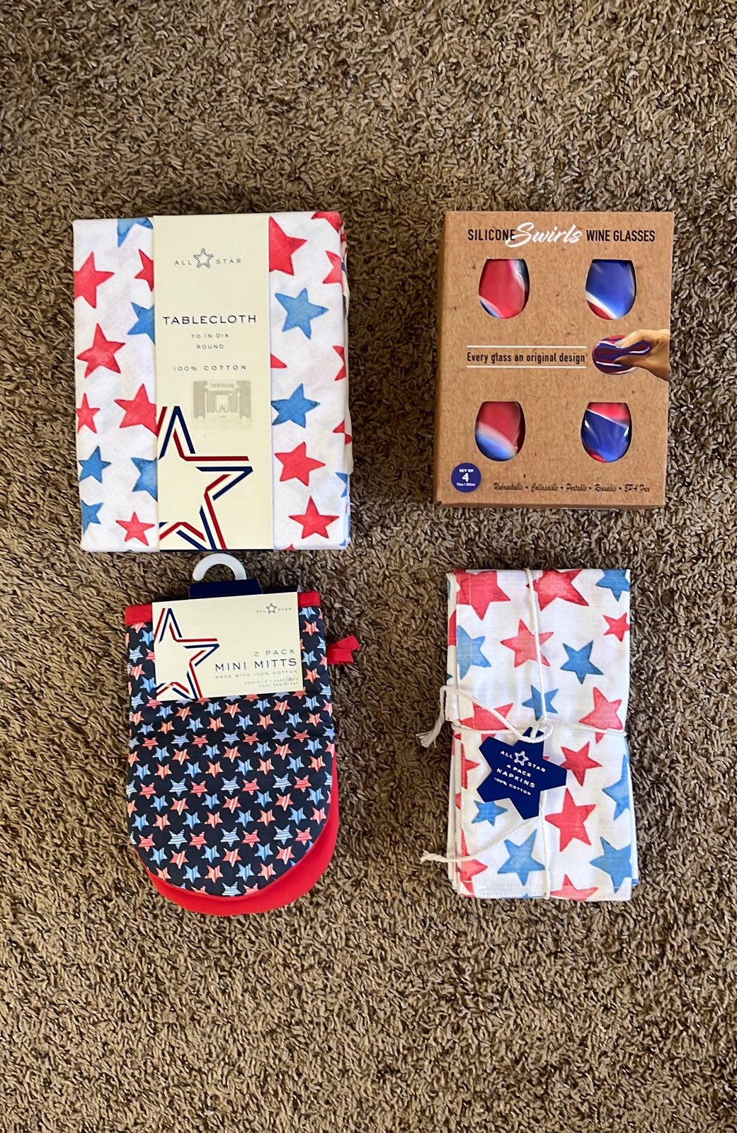 Red, White, and Blue Kitchen Table Set