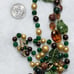 Vintage Glass Beads Carnelian Agate