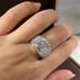 Men's brilliant silver 4ct diamond ring size 13