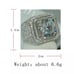 Men's brilliant silver 4ct diamond ring size 13