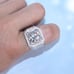 Men's brilliant silver 4ct diamond ring size 13