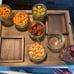 Rustic Wooden Serving Trays with Handle - Set of 7 Rectangular Platters