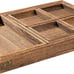 Rustic Wooden Serving Trays with Handle - Set of 7 Rectangular Platters