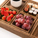 Rustic Wooden Serving Trays with Handle - Set of 7 Rectangular Platters