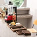 Rustic Wooden Serving Trays with Handle - Set of 7 Rectangular Platters