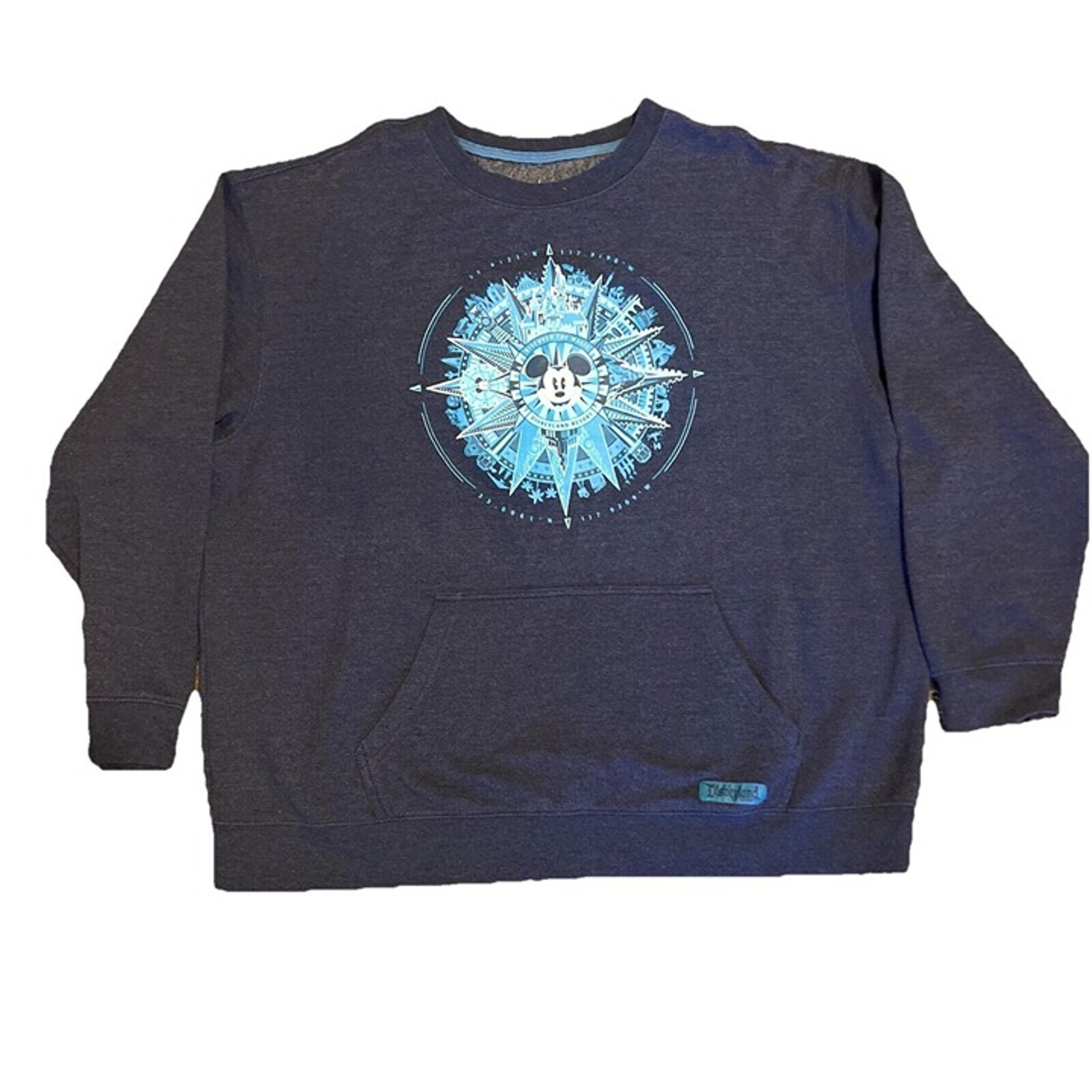 Disney Walt Disney World Mens XXL 4 Parks Blue Sweatshirt with Pocket
