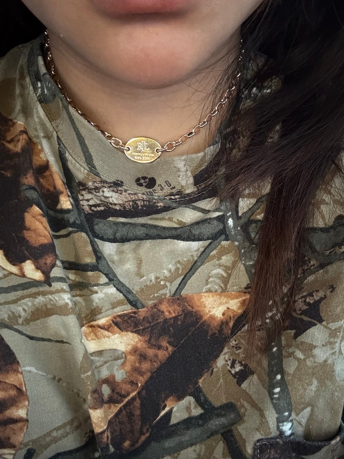 Lauren Ralph Lauren Gold-Tone Logo Necklace