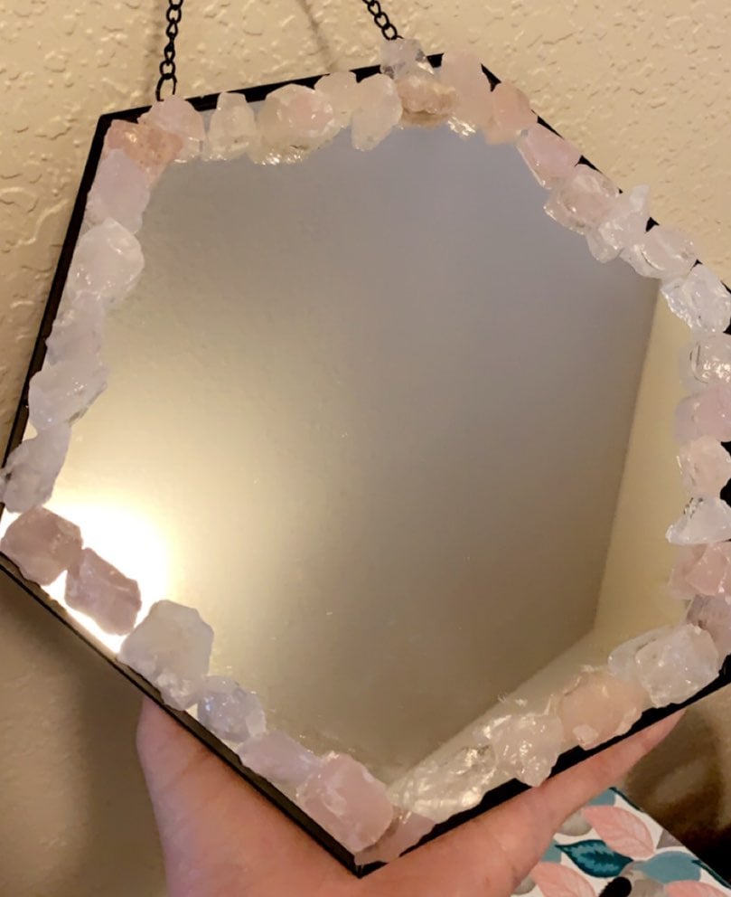 Crystal boardered mirror