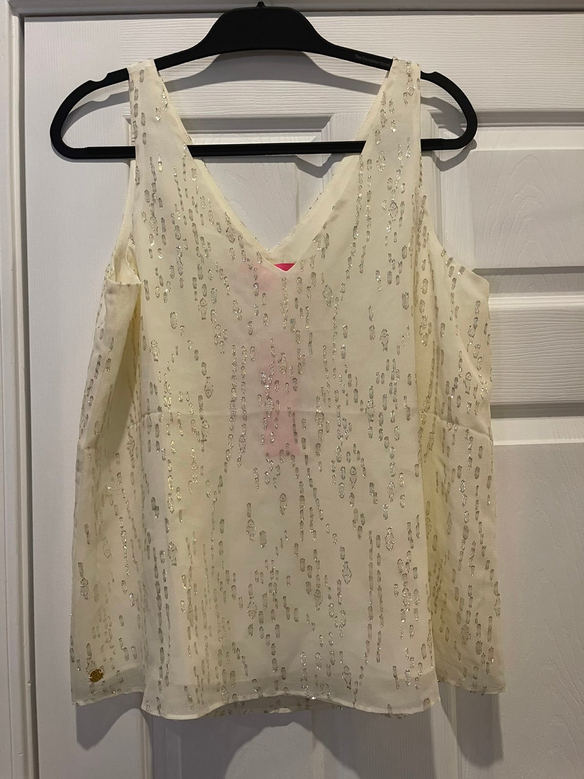 Lilly Pulitzer Ivory with gold dot blouse (medium)