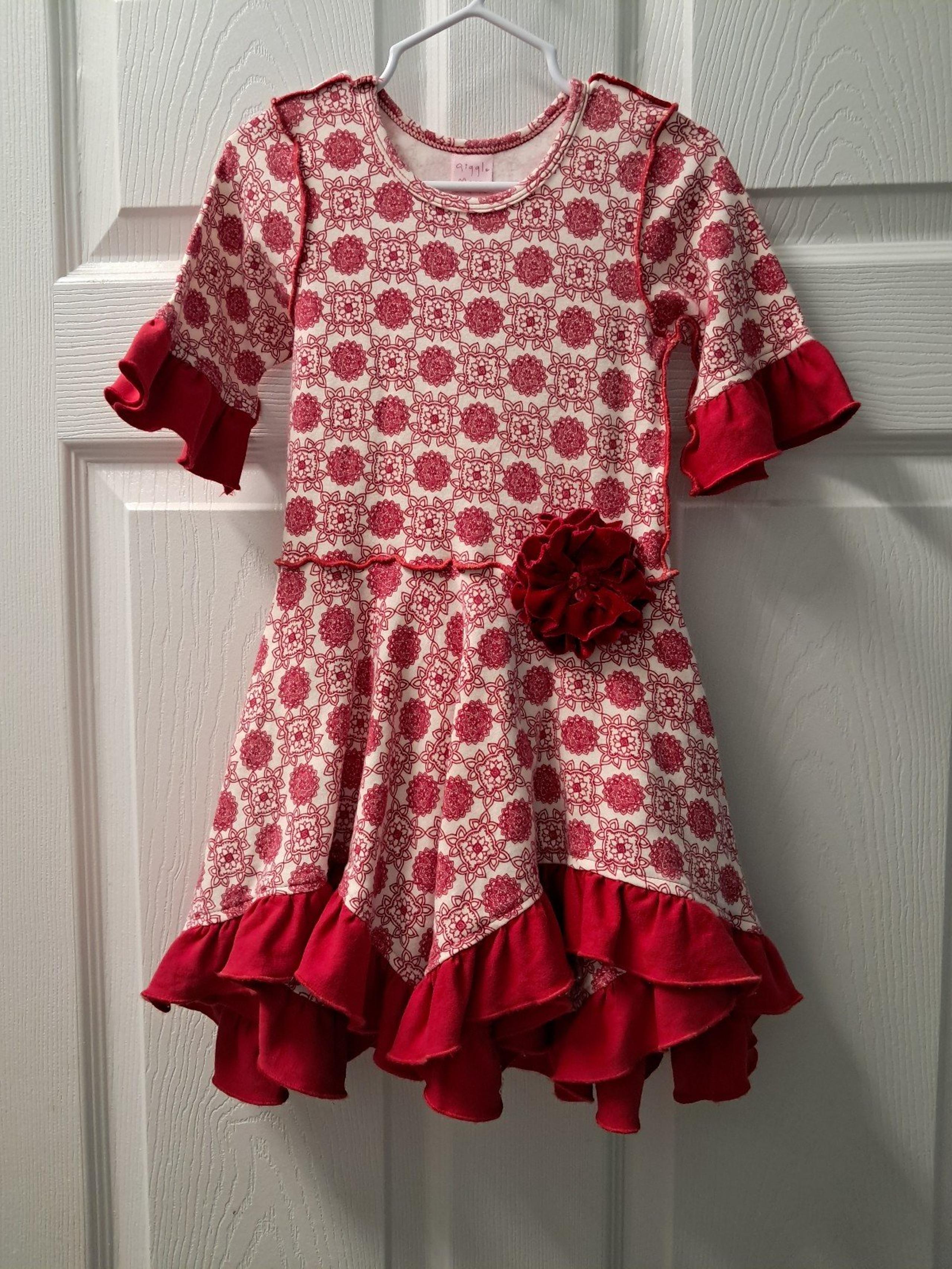 Giggle Moon Size 3T Red and White