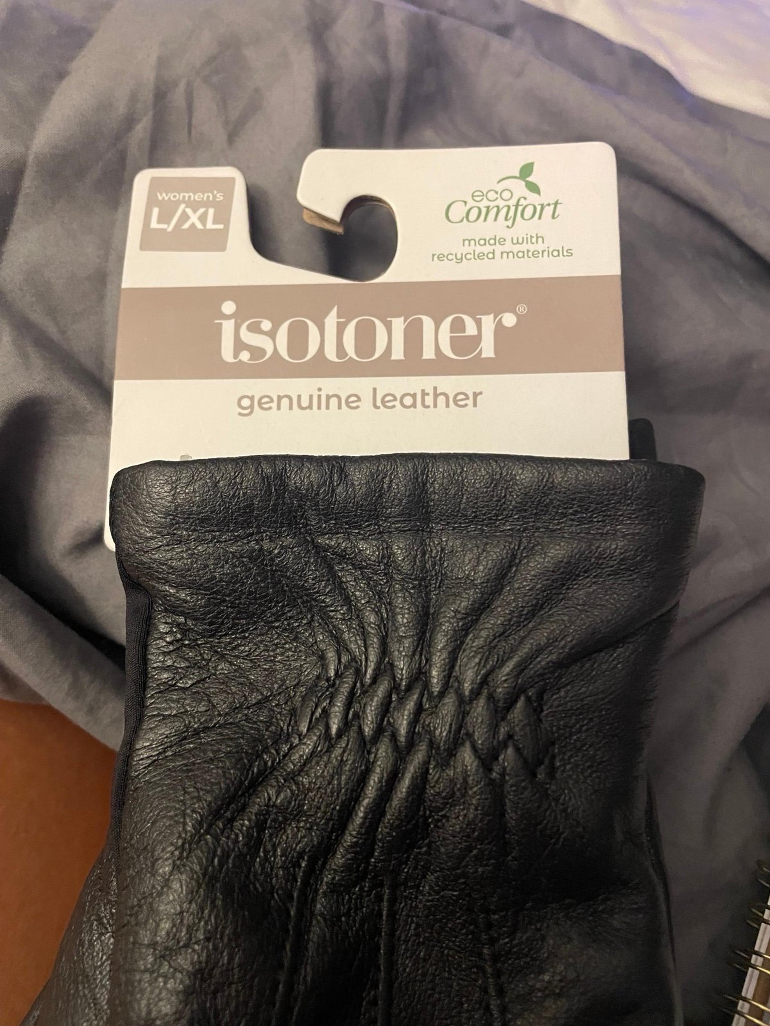 Woman’s Isotone Genuine Leather Gloves-Last Pair in this Size and Style