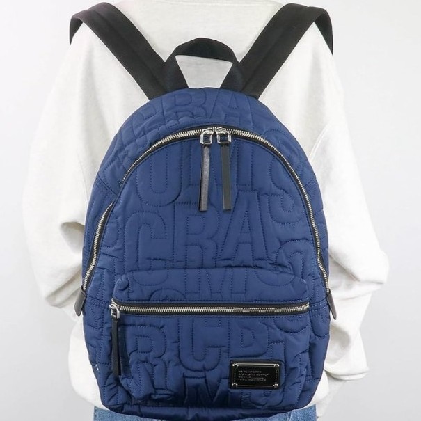 New! Marc Jacobs jumbled logo Nylon backpack Large