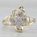 Diamond Butterfly Ring 10k Yellow Gold Size 9.5
