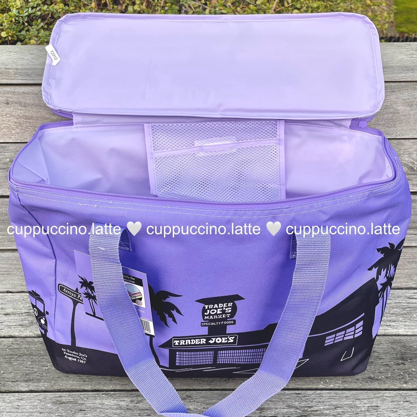 NWT Trader Joe’s Limited Edition Lilac Lavender Reusable Insulated Cooler Tote