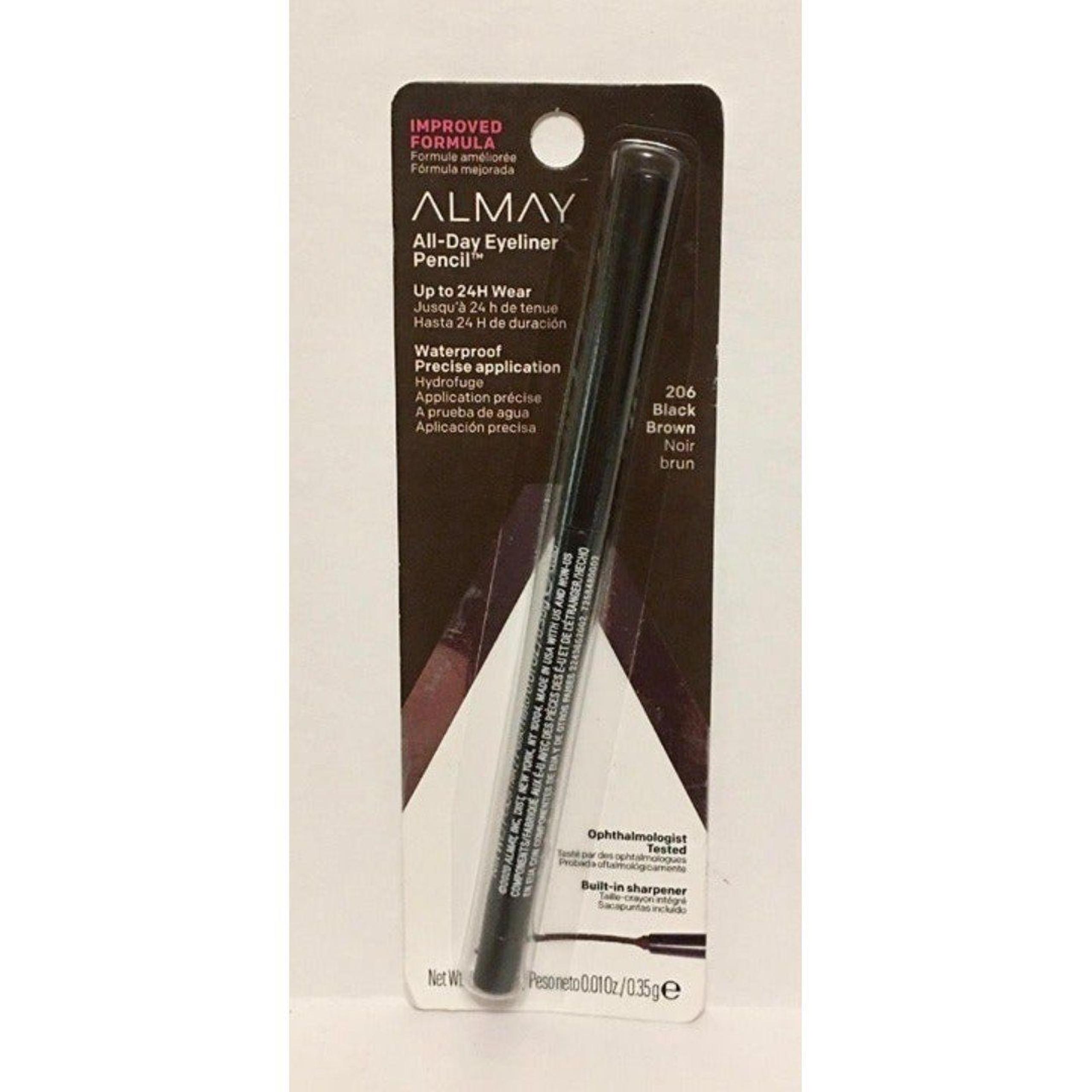 Almay Amazing Lasting 16 Hour Eye Pencil, Precise #206 Black Brown New