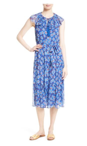 Kate Spade Tangier Floral Chiffon Dress