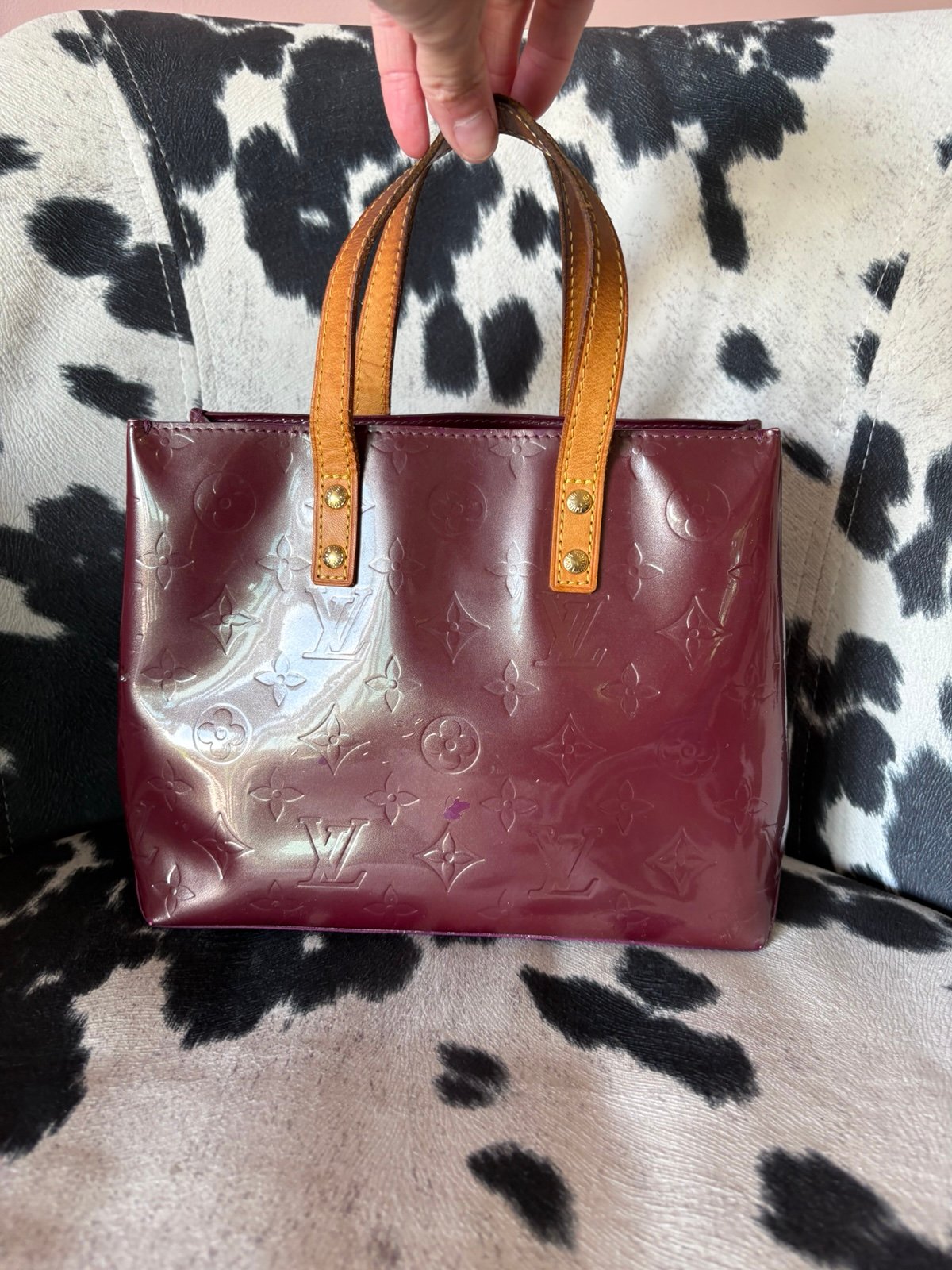 Louis Vuitton Reade PM Purple Vernis Satchel