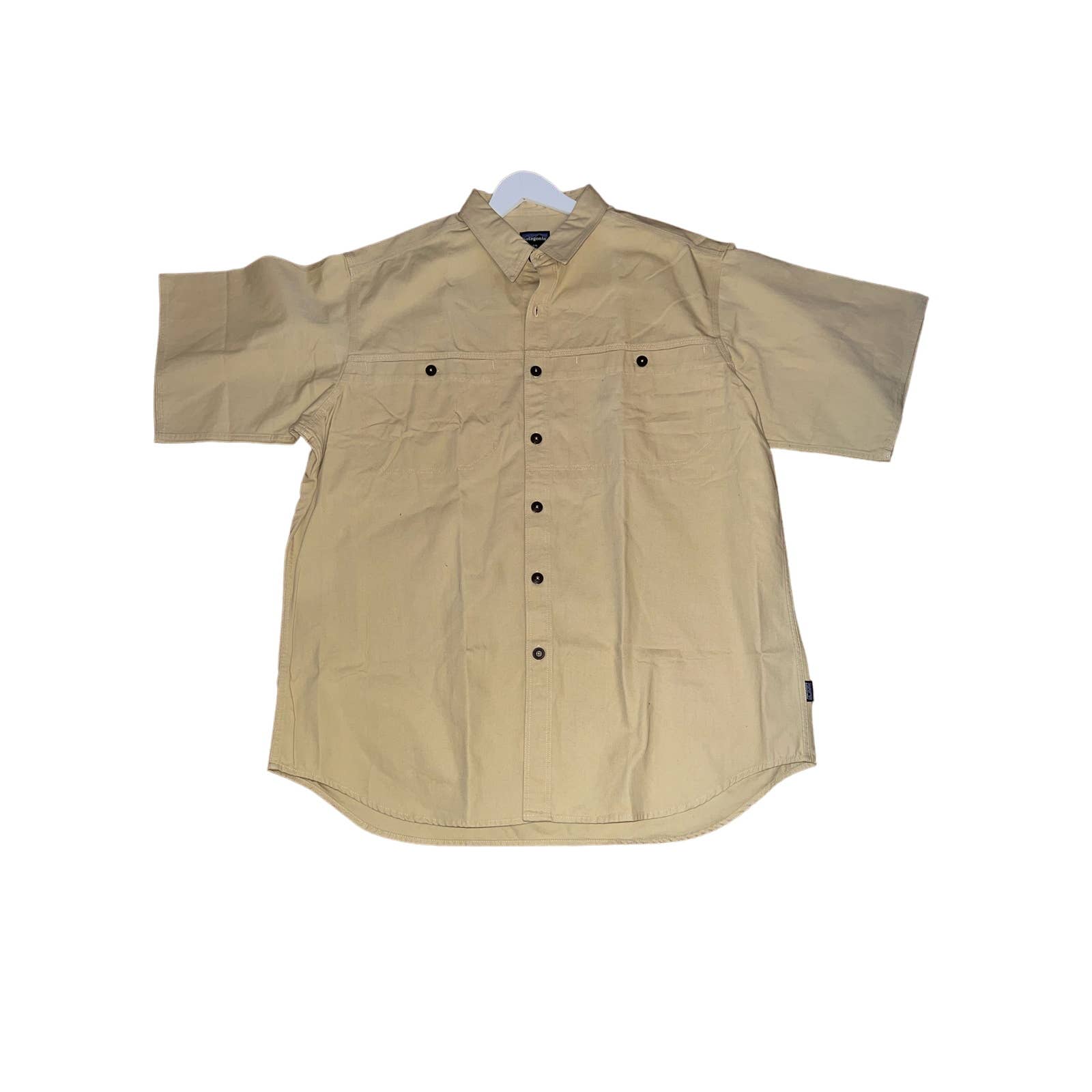 Patagonia Men's Tan short sleeve button up work shirt NWT