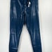 NWT ELIE TAHARI Faux Leather AZELLA JEAN LOW RISE SKINNY LEG BLUE LT Sz 30
