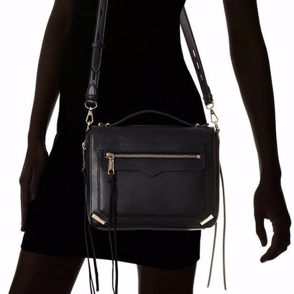 NWT 425 Rebecca Minkoff 'Dylan' Tech iPad Cross Body Purse in Black Leather!