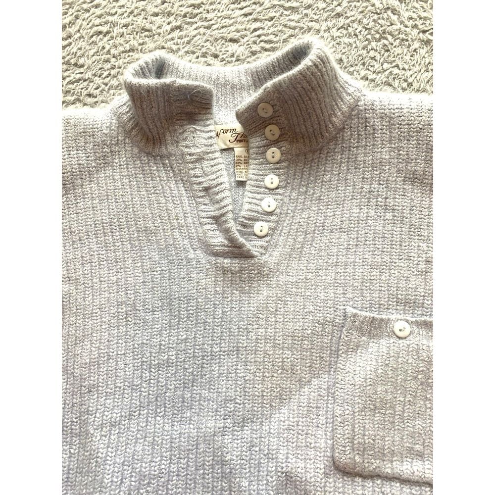 Norm Thompson Sweater Womens Large Silk Angora Lambswool Cowl Neck Outerwear