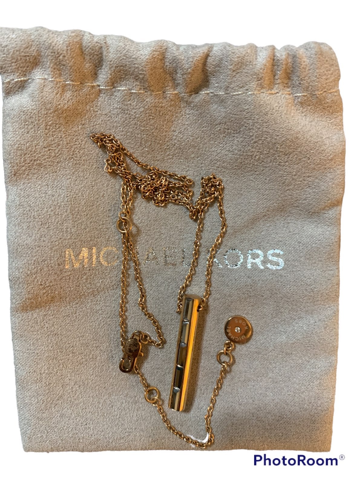 SOLD Michael Kors Rose Gold Bar Necklace