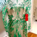 Monique Lhuillier Emerald Green Lace Dress