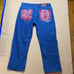 COOGI Streetwear Hip Hop Embroidery Pockets Mermaid Pockets Y2K Jeans 40 X 33