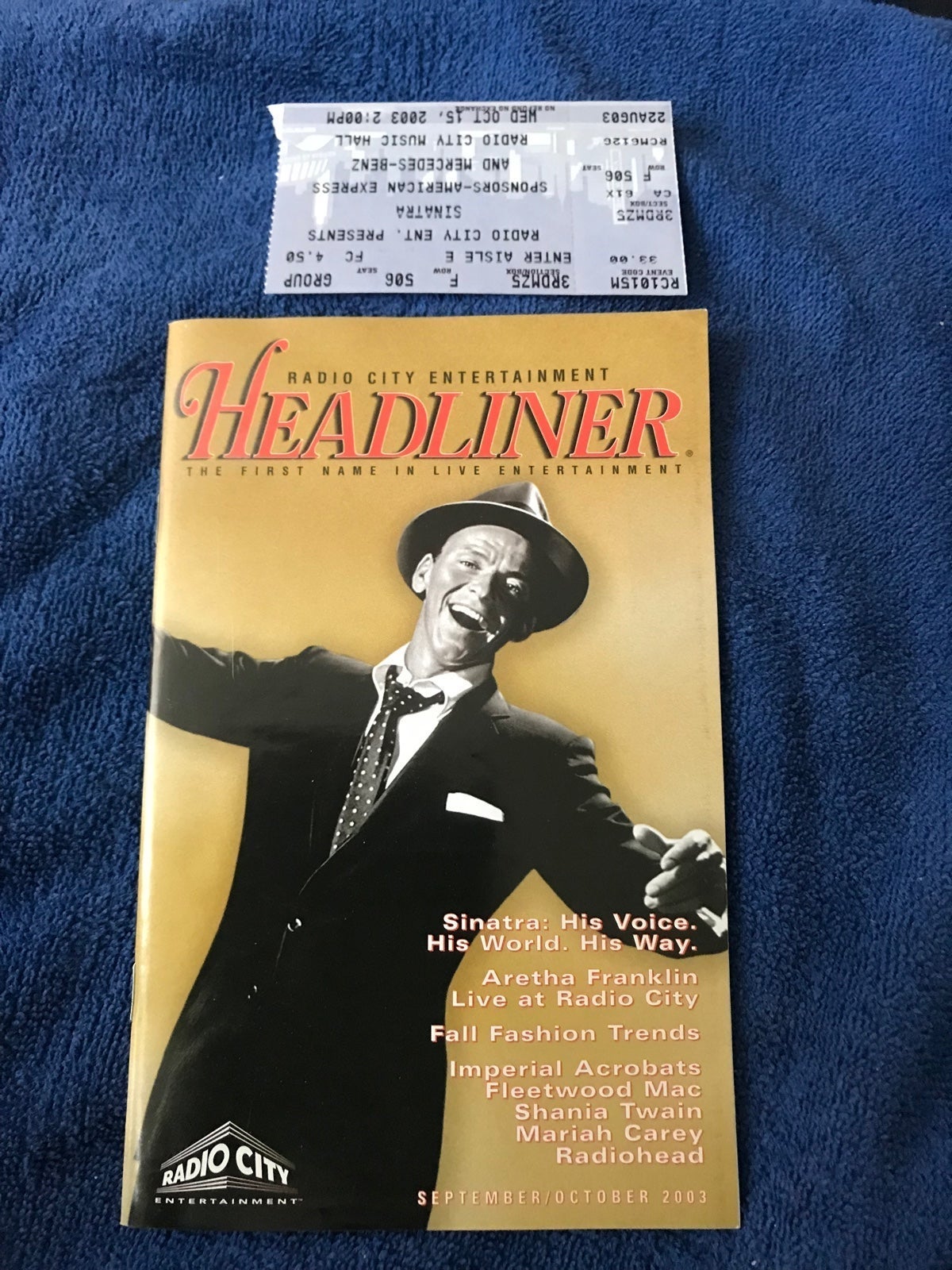 Headliner sept oct 2003 Frank Sinatra