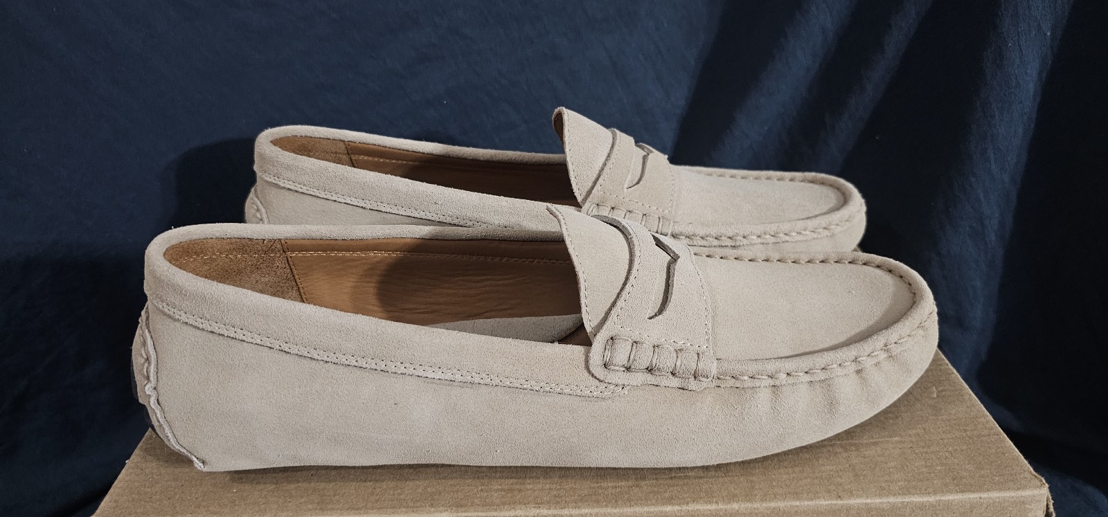 Polo Ralph Lauren Anders Suede Penny Drivers Milkshake Mens Size 13 New No Box