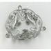 Vintage 50s Silver City Sterling Overlay Poppy Floral Serving Platter Candy Dish