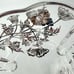Vintage 50s Silver City Sterling Overlay Poppy Floral Serving Platter Candy Dish