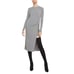BCBG Maxazria Twist Front Midi Long Sleeve Dress Womens Size XXS Heather Gray