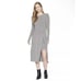 BCBG Maxazria Twist Front Midi Long Sleeve Dress Womens Size XXS Heather Gray
