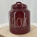 NWT Rae Dunn “Flour” Burgundy Canister