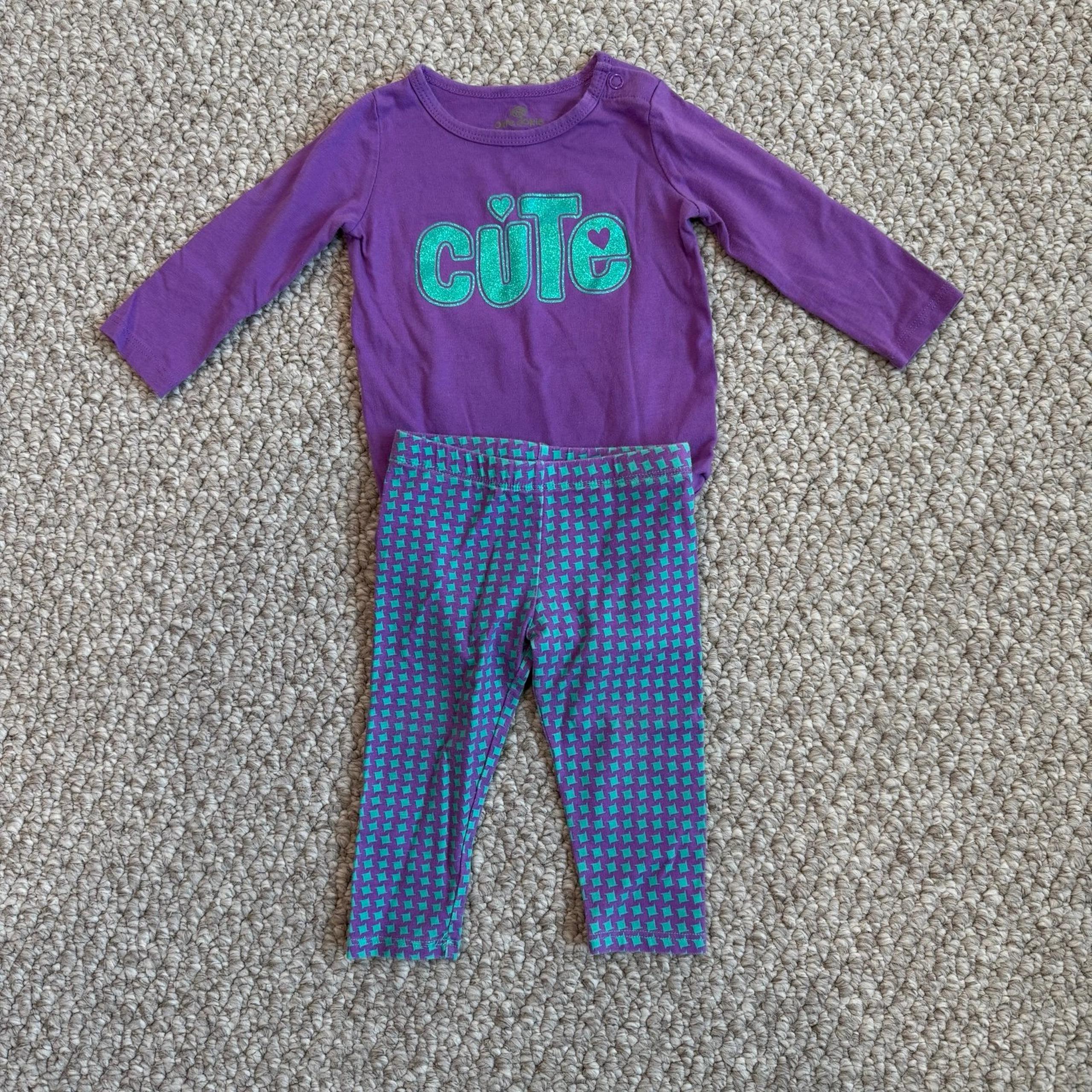 Okie Dokie Girls Cutie Outfit Set Size 9 Months
