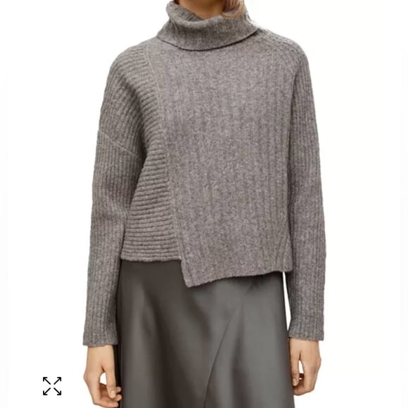 NWT ALLSAINTS Juni Black Wool Sweater Sz M